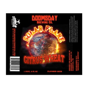 Doomsday Brewing Company Solar Flare Citrus Wheat