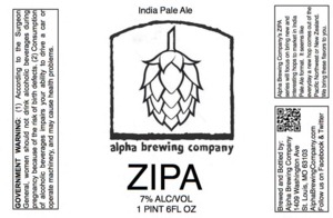 Alpha Brewing Company Zipa July 2014
