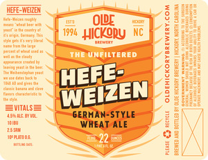 Olde Hickory Brewery Hefe-weizen