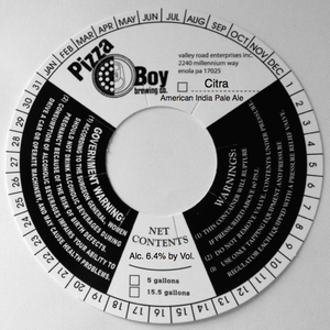 Pizza Boy Brewing Co. Citra July 2014