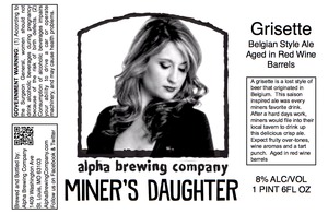 Alpha Brewing Company Miner's Daughter July 2014