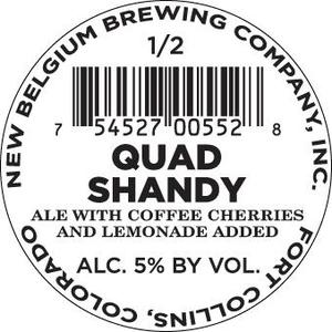 New Belgium Brewing Company, Inc. Quad Shandy August 2014