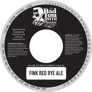 Bad Tom Smith Brewing Fink Red Rye Ale