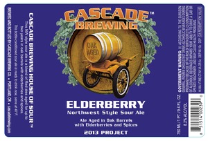 Cascade Brewing Elderberry Northwest Style Sour Ale August 2014