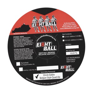 Ei8ht Ball Brewing Uncle Eddie August 2014