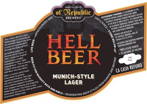 Ol' Republic Brewery Hell Beer August 2014