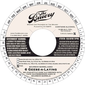 The Bruery Bourbon Barrel-aged 6 Geese-a-laying August 2014