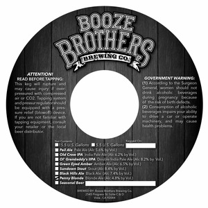 Booze Brothers Brewing Co. August 2014