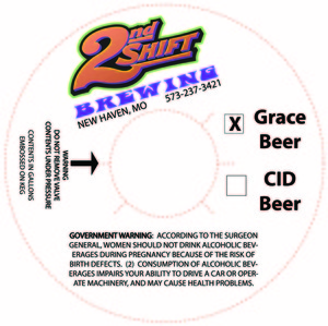 2nd Shift Brewing Grace August 2014