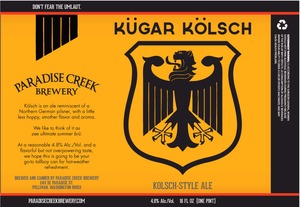 Paradise Creek Brewery Kugar Kolsch