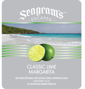 Seagram's Escapes Classic Lime Margarita September 2014