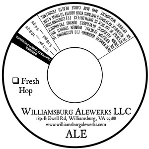 Williamsburg Alewerks Fresh Hop September 2014