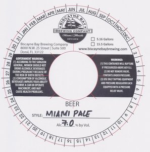 Biscayne Bay Brewing Company Miami Pale