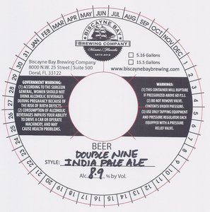 Biscayne Bay Brewing Company Double Nine India Pale Ale