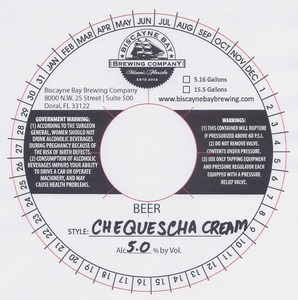 Biscayne Bay Brewing Company Chequescha Cream