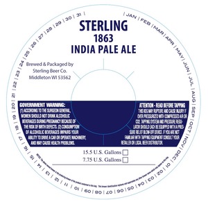 Sterling 1863 India Pale Ale October 2014