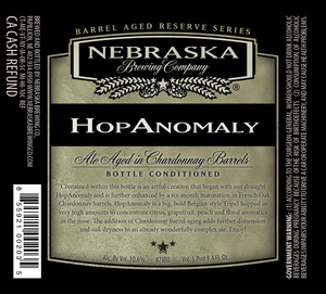 Nebraska Brewing Company Hopanomaly September 2014