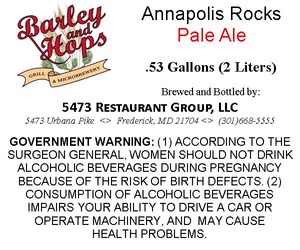 Annapolis Rocks Pale Ale September 2014