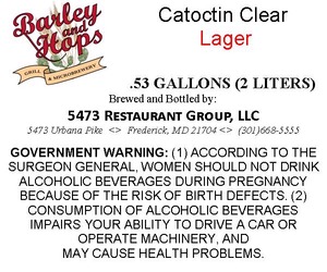 Catoctin Clear Lager September 2014