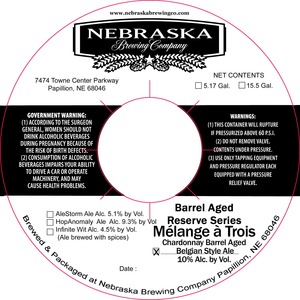 Nebraska Brewing Company Melange A Trois October 2014