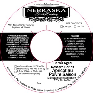 Nebraska Brewing Company Apricot Au Poivre October 2014