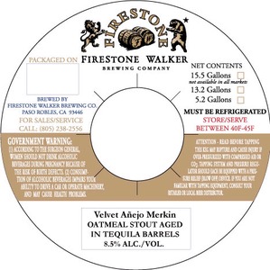 Firestone Walker Brewing Company Velvet AÑejo Merkin October 2014