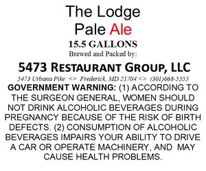 The Lodge Pale Ale October 2014