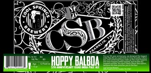 Cool Springs Brewery Hoppy Balboa October 2014