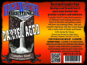 High Water Brewing Barrel Aged Campfire Stout October 2014