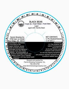 Fannin Brewing Company Black Bear October 2014