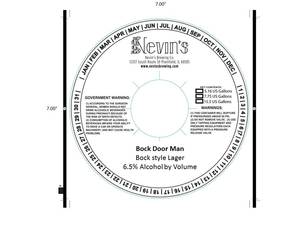 Nevin's Brewing Company Bock Door Man October 2014