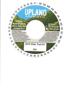 Upland Brewing Company 2015 Side Trail #1 October 2014