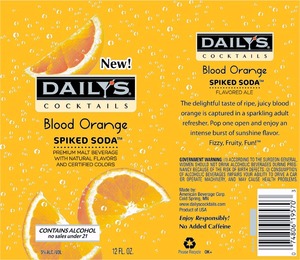 Daily's Cocktails Blood Orange Spiked Soda October 2014