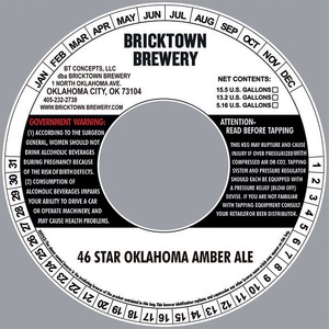 Bricktown Brewery 46 Star Oklahoma Amber Ale