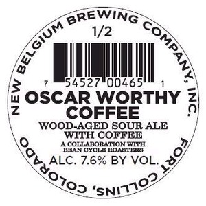 New Belgium Brewing Company, Inc. Oscar Worthy Coffee October 2014