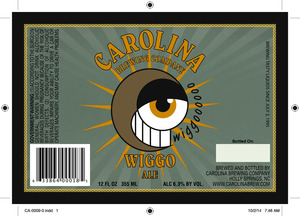 Carolina Brewing Company Wiggo November 2014