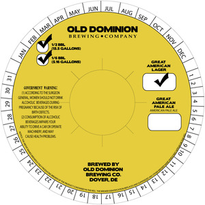 Old Dominion Great American Lager October 2014