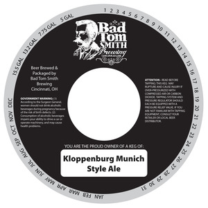 Bad Tom Smith Brewing Kloppenburg Munich Style Ale October 2014