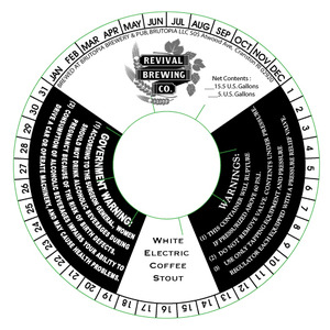 Revival Brewing Co. White Electric Coffee Stout October 2014
