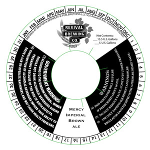 Revival Brewing Co. Mercy Imperial Brown Ale October 2014