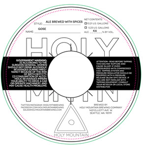 Holy Mountain Gose November 2014