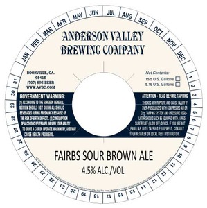 Anderson Valley Brewing Company Fairbs Sour Brown November 2014