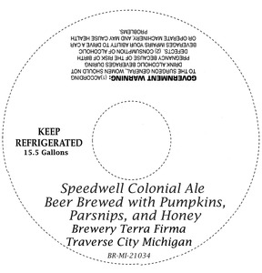 Brewery Terra Firma Speedwell Colonial Ale November 2014