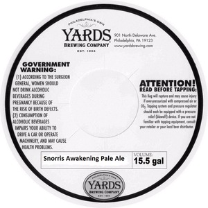 Yards Brewing Company Snorris Awakening Pale Ale