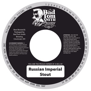 Bad Tom Smith Brewing Russian Imperial November 2014