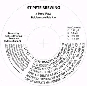 St Pete Brewing 3 Toed Paw November 2014