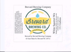 Brevard Brewing Company White Squirrel Wit
