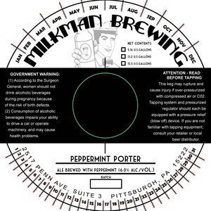 Milkman Brewing Peppermint Porter November 2014