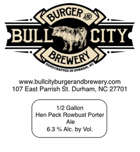Bull City Burger And Brewery Hen Peck Rowbust Porter November 2014