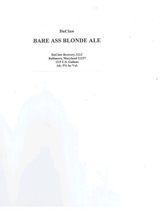 Duclaw Bare Ass Blonde Ale